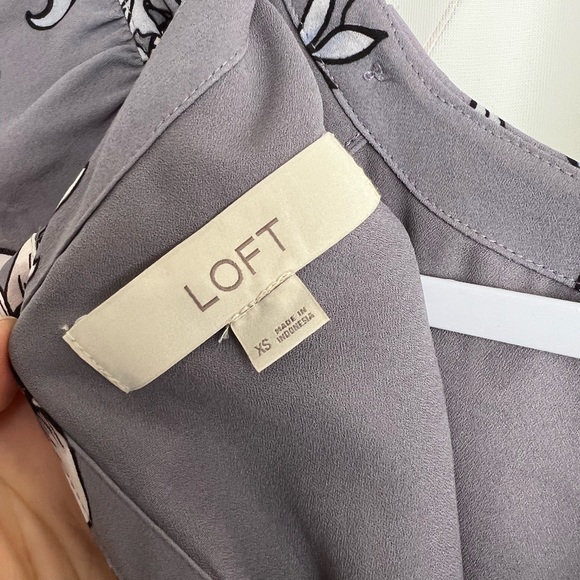 Loft Dress Purple Floral Women’s size XS - Picture 4 of 7